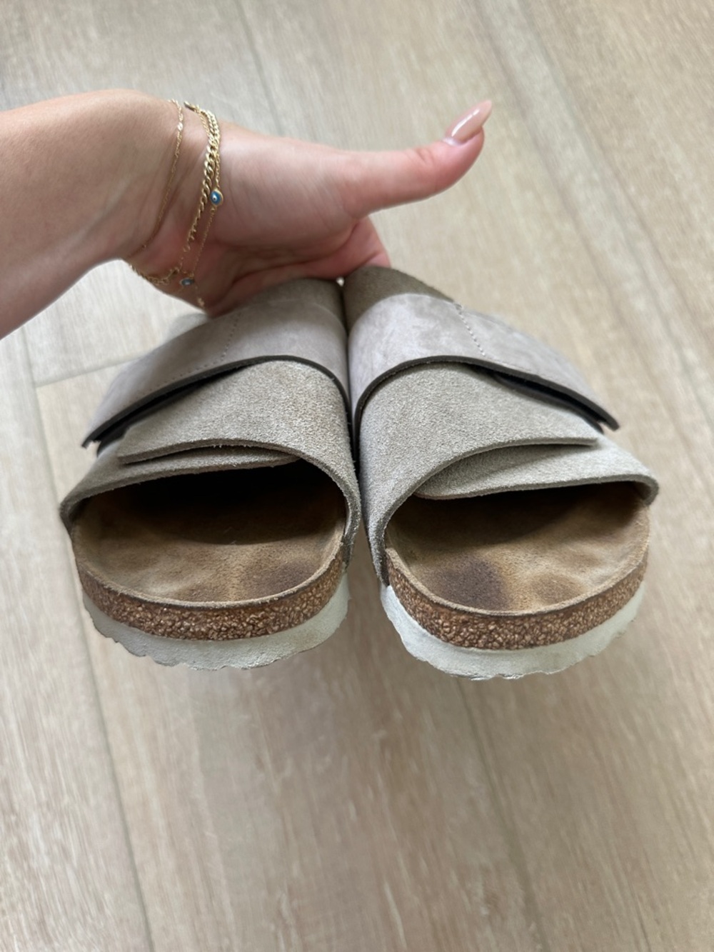 Birkenstock Women's Kyoto Suede Mules - Taupe - Picture 5 of 7